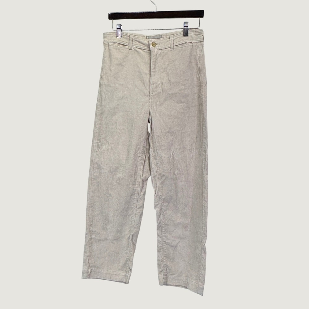 Everlane Corduroy Wide Leg Pant Size 6 Tan High Waist Minimalist Retro Preppy